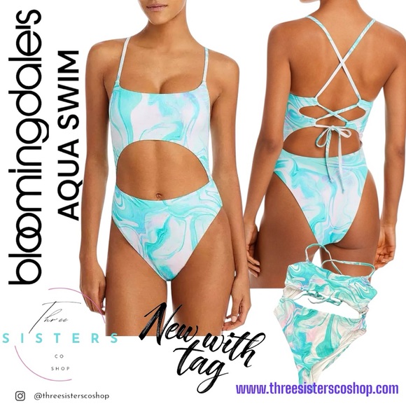 Aqua Other - Aqua Swim Monokini Swirl Tue Dye design New with tags Swinsuit Bloomingdales